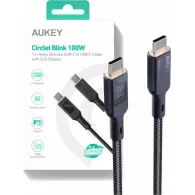 Kabel AUKEY USB-C do USB-C CB-MCC102, PD 100W, 1,8 m, Czarny | Sklep ITnes.pl, IT for BUSINESS