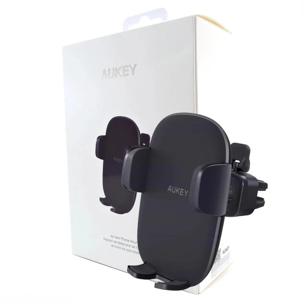 Uniwersalny uchwyt samochodowy na smartfon AUKEY HD-C48 - Do kratki nawiewowej, Czarny