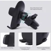 Uniwersalny uchwyt samochodowy na smartfon AUKEY HD-C48 - Do kratki nawiewowej, Czarny