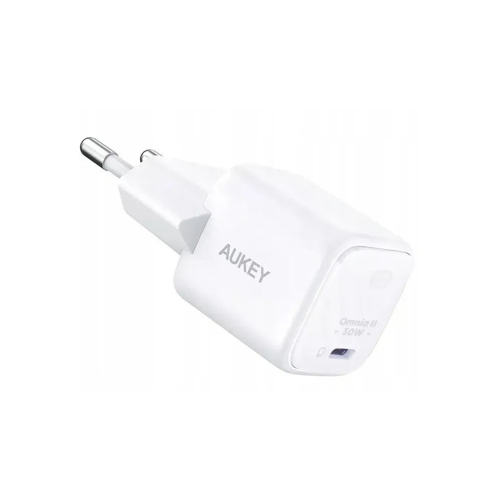 Ładowarka sieciowa AUKEY Omnia II Mini USB-C 30W PA-B1L WHITE - 30W, 1x USB-C, Biała