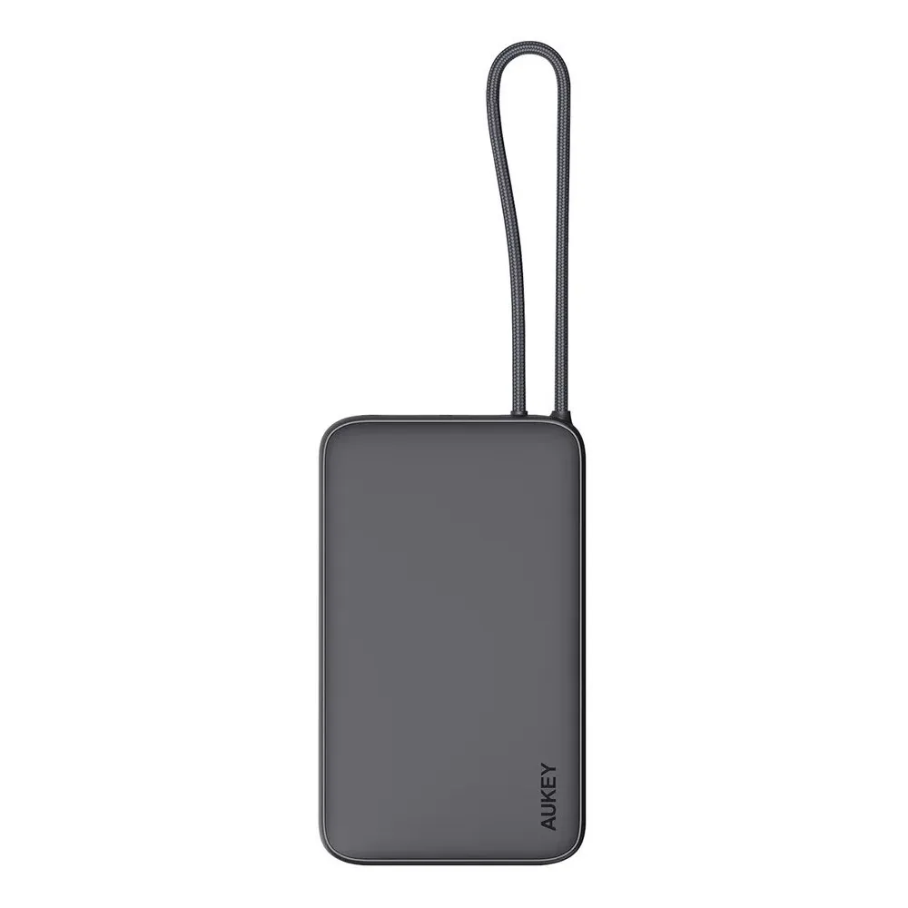 Powerbank AUKEY Spark Sling 10000 mAh PB-Y53P - przewód USB-C, 1x USB-C, 1x USB-A, 22,5W, Szary