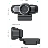 Kamera internetowa AUKEY PC-LM3 - USB ,Full HD 1920x108, Autofocus, 1080p 30fps, Mikrofony stereo, Czarna