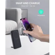 Powerbank magnetyczny AUKEY 6700 mAh 20W PB-MS01 - 1x USB-C, Szary