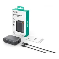 Powerbank AUKEY Mini 10000mAh 22,5W PB-Y55 - 1x USB-C, 1x USB-A, Szary
