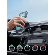 Uchwyt magnetyczny na smartfon z ładowaniem indukcyjnym AUKEY MagFusion Dash Pro HD-MC13A - Ładowanie Qi2.0, Czarny