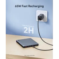 Powerbank AUKEY Sprint X PB-Y44 20000mAh 100W - 3x USB-C, 1x USB-A, PD 3.0, QC 3.0, Szary