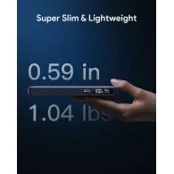 Powerbank AUKEY Sprint X PB-Y44 20000mAh 100W - 3x USB-C, 1x USB-A, PD 3.0, QC 3.0, Szary