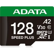 Karta pamięci ADATA Speed Plus MicroSDXC 128 GB UD128GUI3V30A2SP-RA1 - Class 3, UHS-I|U3, A2, V30,  180|160 MB/s