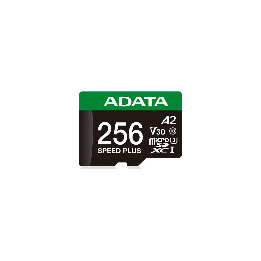 Karta pamięci ADATA Speed Plus MicroSDXC 256 GB UD256GUI3V30A2SP-RA1 - Class 3, UHS-I|U3, A2, V30, 180|160 MB/s
