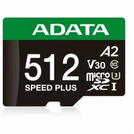 Karta pamięci ADATA Speed Plus MicroSDXC 512 GB UD512GUI3V30A2SP-RA1 - Class 3, UHS-I|U3, A2, V30, 180|160 MB/s
