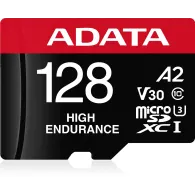 Karta pamięci ADATA High Endurance 128GB microSDXC AUSDX128GUI3V30SHA2-RA1 - Czarna