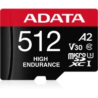 Karta pamięci ADATA High Endurance 512GB microSDXC AUSDX512GUI3V30SHA2-RA1 - Czarna