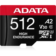 Karta pamięci ADATA High Endurance 512GB microSDXC AUSDX512GUI3V30SHA2-RA1 - Czarna