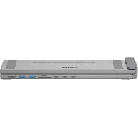 Stacja dokująca i podstawka pod laptopa Unitek USB-C Foldable Laptop Stand with Docking Station D1137AGY01 - Srebrna