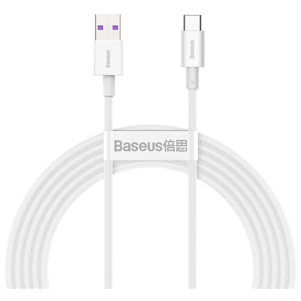 Kabel Baseus Superior USB-A do USB-C CATYS-A02, Quick Charge 3.0 66W 6A, USB 2.0, 480 Mbps, Biały | Sklep ITnes.pl, IT for BUSINESS