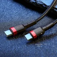 Kabel Baseus Cafule USB-C CATKLF-H91, Quick Charge 3.0 3A 60W, USB 2.0, 2 m, Czarny | Sklep ITnes.pl, IT for BUSINESS