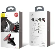 Uchwyt samochodowy Baseus C40141201913-00 - Magnetyczny na kratkę nawiewu, Czarny, Czerwony