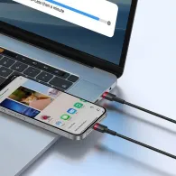 Zestaw kabli Baseus Cafule USB-C P10318306003-00, PD 2.0 5A 100W, USB 2.0, 2 sztuki, Czarne | Sklep ITnes.pl, IT for BUSINESS