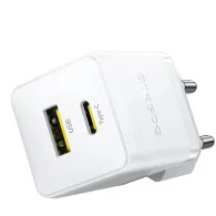 Ładowarka sieciowa Baseus Palm 20W P10111608213-00 - 1x USB-A + 1x USB-C, PD 3.0, Biała