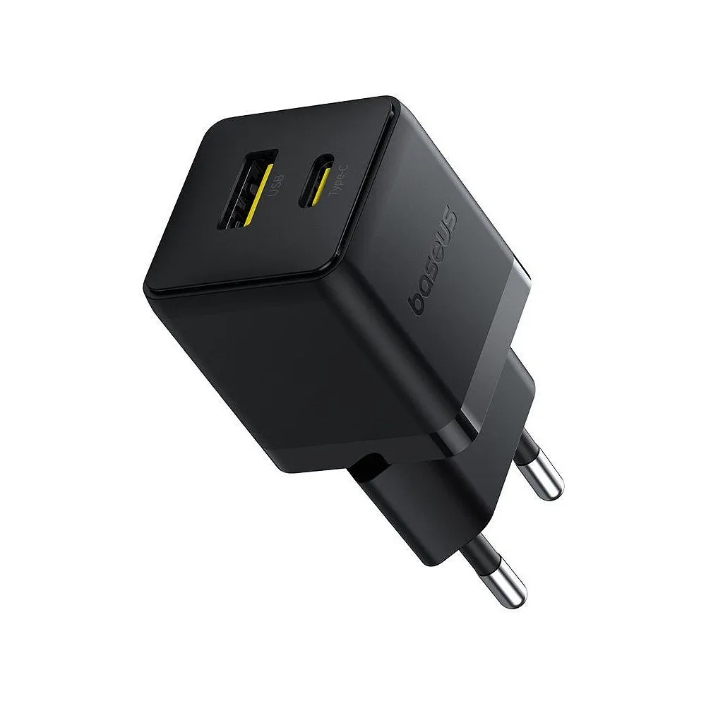 Ładowarka sieciowa Baseus Palm 20W P10111608113-00 - 1x USB-A + 1x USB-C, PD 3.0, Czarna
