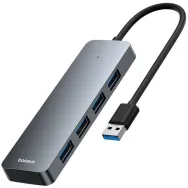 Hub USB Baseus UltraJoy Series 4-Port HUB Lite B0005280B811-00 - 4x USB-A 3.0, 15 cm, Szary