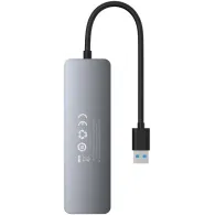 Hub USB Baseus UltraJoy Series 4-Port HUB Lite B0005280B811-00 - 4x USB-A 3.0, 15 cm, Szary