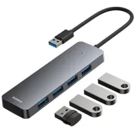 Hub USB Baseus UltraJoy Series 4-Port HUB Lite B0005280B811-00 - 4x USB-A 3.0, 15 cm, Szary
