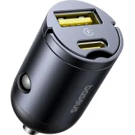 Ładowarka samochodowa Baseus Tiny Star Mini Car Charger 30W C00035001121-02 - 1x USB-C, 1x USB-A, Czarna