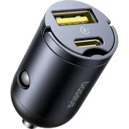 Ładowarka samochodowa Baseus Tiny Star Mini Car Charger 30W C00035001121-02 - 1x USB-C, 1x USB-A, Czarna
