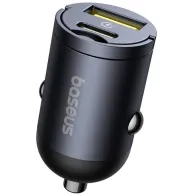 Ładowarka samochodowa Baseus Tiny Star Mini Car Charger 30W C00035001121-02 - 1x USB-C, 1x USB-A, Czarna