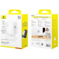 Ładowarka sieciowa Baseus Palm 30W P10111605213-00 - 1x USB-C, Biała