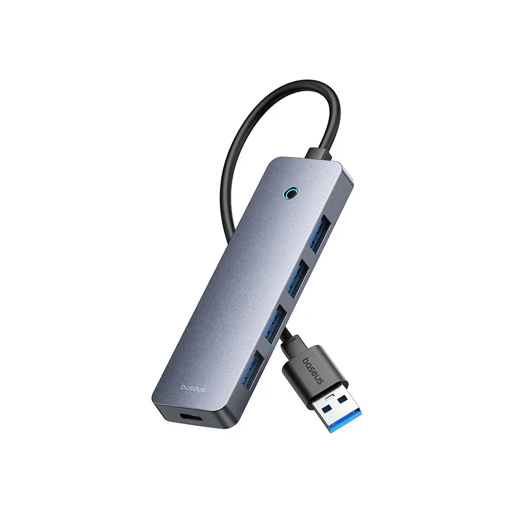 HUB USB Baseus UltraJoy Series 4-Port HUB Lite B0005280B811-10 - 4x USB-A 3.0, 15 cm, Szary