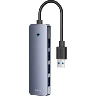 HUB USB Baseus UltraJoy Series 4-Port HUB Lite B0005280B811-10 - 4x USB-A 3.0, 15 cm, Szary
