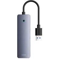 HUB USB Baseus UltraJoy Series 4-Port HUB Lite B0005280B811-10 - 4x USB-A 3.0, 15 cm, Szary
