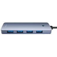 HUB USB Baseus UltraJoy Series 4-Port HUB Lite B0005280B811-10 - 4x USB-A 3.0, 15 cm, Szary