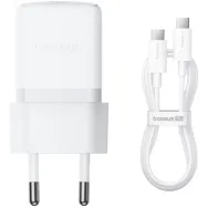 Ładowarka sieciowa Baseus Palm 30W P10111605213-01 - 1x USB-C, kabel USB-C, Biała