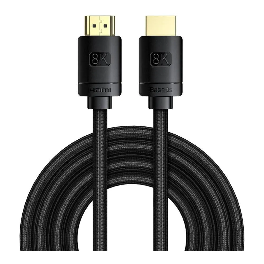 Kabel Baseus High Definition Series HDMI 2.1 CAKGQ-L01, 8K 60 Hz, 48 Gbps, 3m, Czarny | Sklep ITnes.pl, IT for BUSINESS