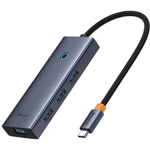 HUB USB Baseus USB-C 6w1 B00052807813-01 - 4x USB-A 3.0, 1x HDMI, zasilanie USB-C, Szare