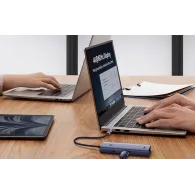 HUB USB Baseus USB-C 6w1 B00052807813-01 - 4x USB-A 3.0, 1x HDMI, zasilanie USB-C, Szare