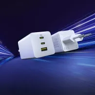 Ładowarka sieciowa Baseus GaN EnerFill FE11 100W P10182102213-00 - 2x USB-C, 1xUSB-A, Biała