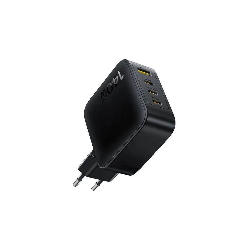 Ładowarka sieciowa Baseus GaN EnerFill FH11 140W E0121J00 - 3x USB-C, 1x USB-A, Czarna