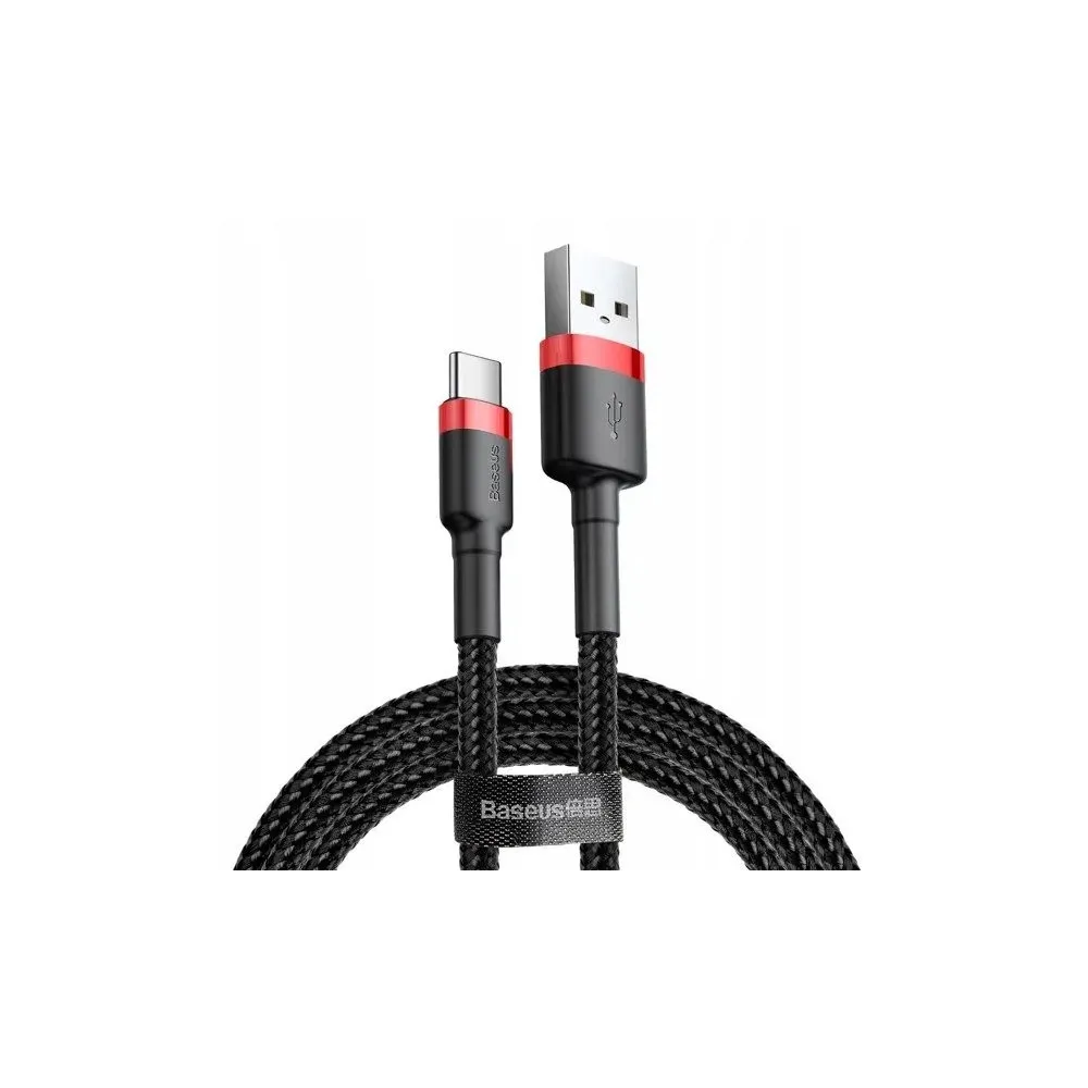 Kabel Baseus Cafule USB-C do USB-A CATKLF-A91, Quick Charge 3A, USB 2.0, 50 cm, Czarny | Sklep ITnes.pl, IT for BUSINESS