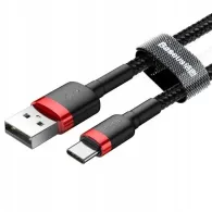 Kabel Baseus Cafule USB-C do USB-A CATKLF-B91, Quick Charge 3A, USB 2.0, 1 m, Czarny | Sklep ITnes.pl, IT for BUSINESS