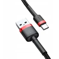 Kabel Baseus Cafule USB-C do USB-A CATKLF-B91, Quick Charge 3A, USB 2.0, 1 m, Czarny | Sklep ITnes.pl, IT for BUSINESS