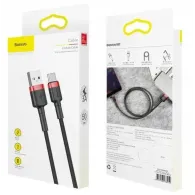 Kabel Baseus Cafule USB-C do USB-A CATKLF-B91, Quick Charge 3A, USB 2.0, 1 m, Czarny | Sklep ITnes.pl, IT for BUSINESS