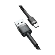 Kabel Baseus Cafule USB-C do USB-A CATKLF-BG1, Quick Charge 3A, USB 2.0, 1 m, Czarny | Sklep ITnes.pl, IT for BUSINESS