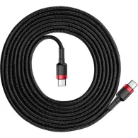 Kabel Baseus Cafule USB-C CATKLF-G91, Quick Charge 3.0 3A 60W, USB 2.0, 1 m, Czarny | Sklep ITnes.pl, IT for BUSINESS