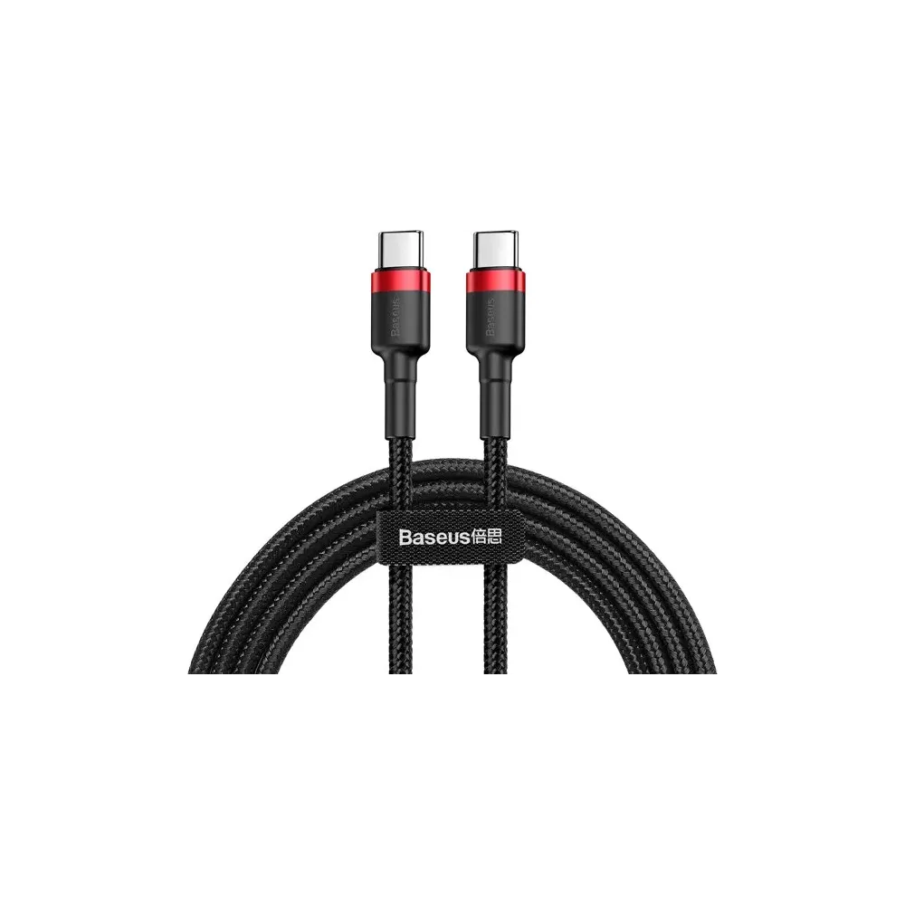 Kabel Baseus Cafule USB-C CATKLF-G91, Quick Charge 3.0 3A 60W, USB 2.0, 1 m, Czarny | Sklep ITnes.pl, IT for BUSINESS
