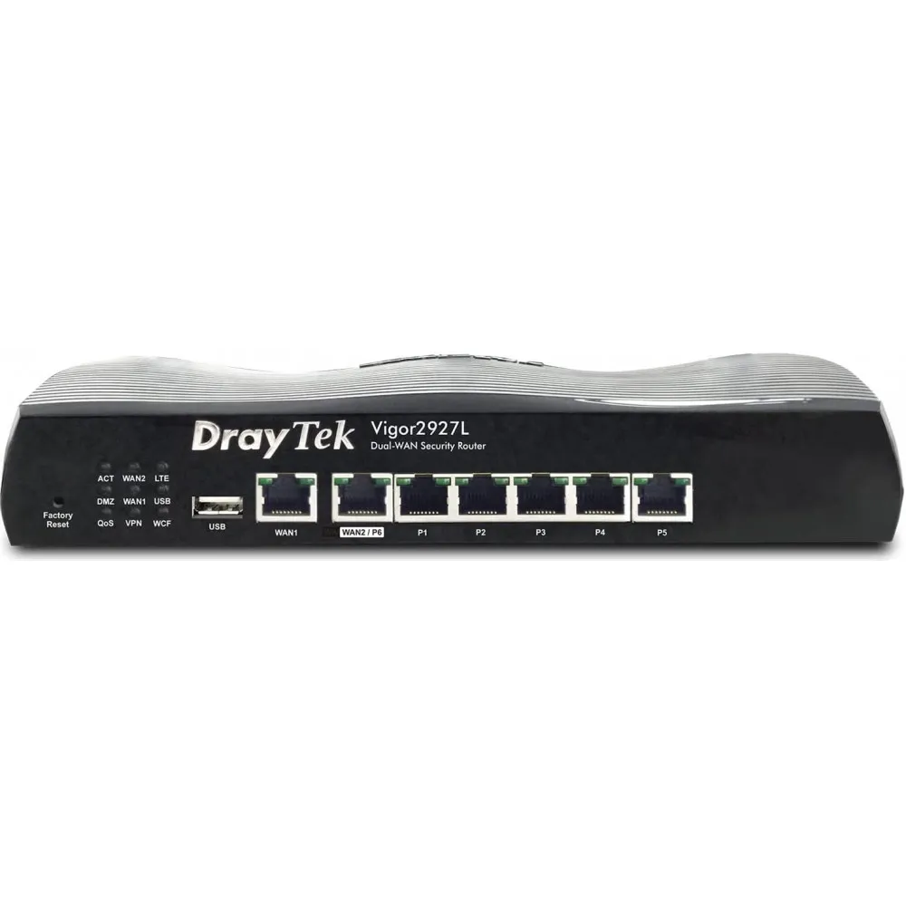 Router Wi-Fi DrayTek Vigor 2927L VIGOR2927L, 1300 Mbps, 2 x WAN, 5 x 1 Gbps LAN, 50 x VPN, LTE | Sklep ITnes.pl, IT for BUSINESS