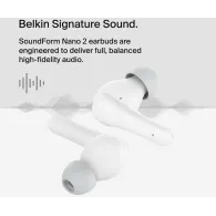 Słuchawki bezprzewodowe Belkin SoundForm Nano 2 Wireless Earbuds for Kids AUC011BTWH - Białe